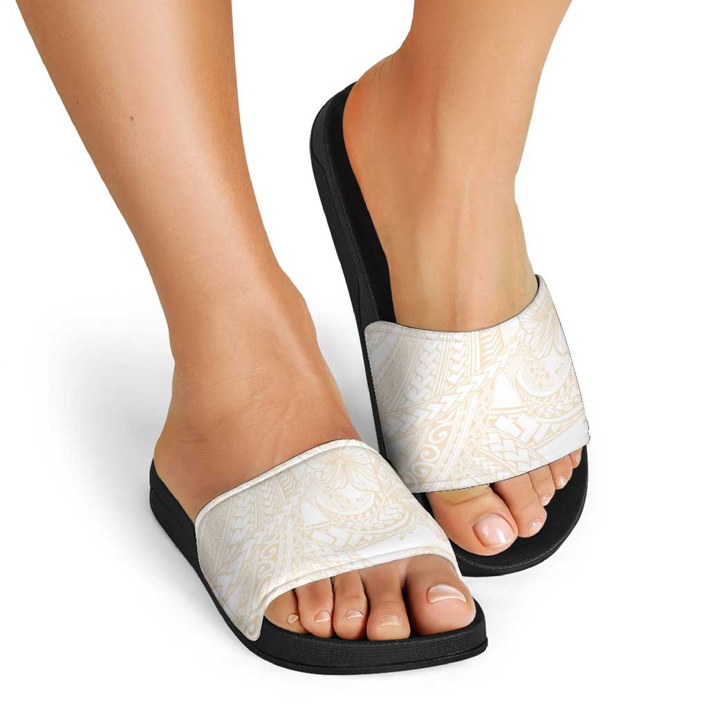 Samoa Lotu Tamaiti Ivory Slide Sandals Teuila Tatau - Polynesian Pride
