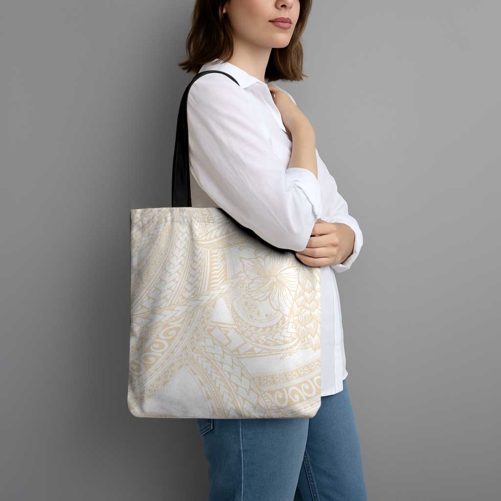 Samoa Lotu Tamaiti Ivory Tote Bag Teuila Tatau - Polynesian Pride