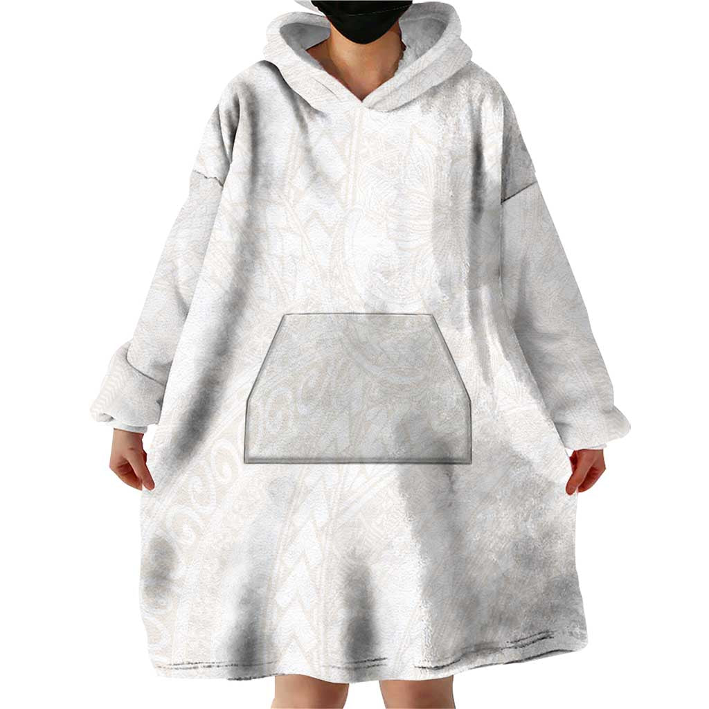 Samoa Lotu Tamaiti Ivory Wearable Blanket Hoodie Teuila Tatau - Polynesian Pride