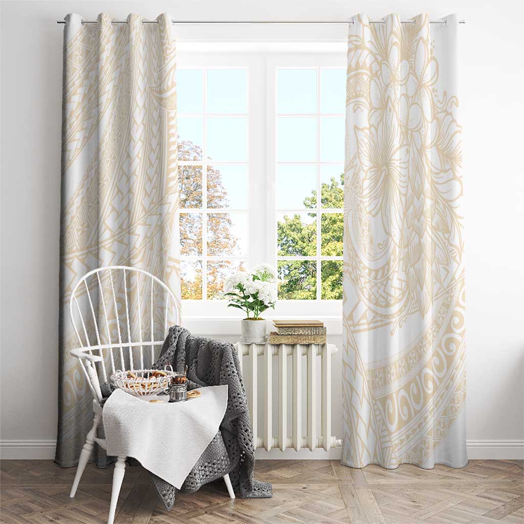 Samoa Lotu Tamaiti Ivory Window Curtain Teuila Tatau - Polynesian Pride