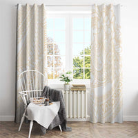 Samoa Lotu Tamaiti Ivory Window Curtain Teuila Tatau - Polynesian Pride