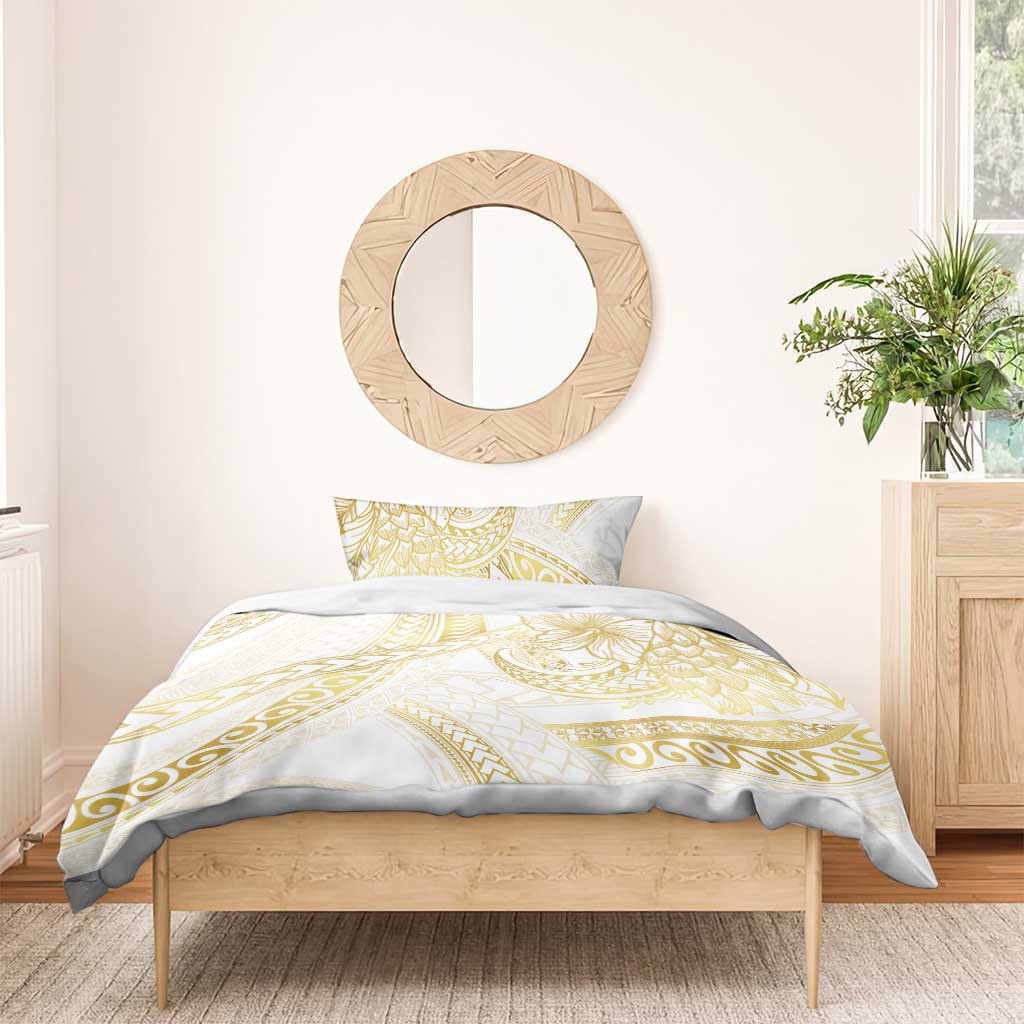 Samoa Lotu Tamaiti Gold Bedding Set Teuila Tatau - Polynesian Pride