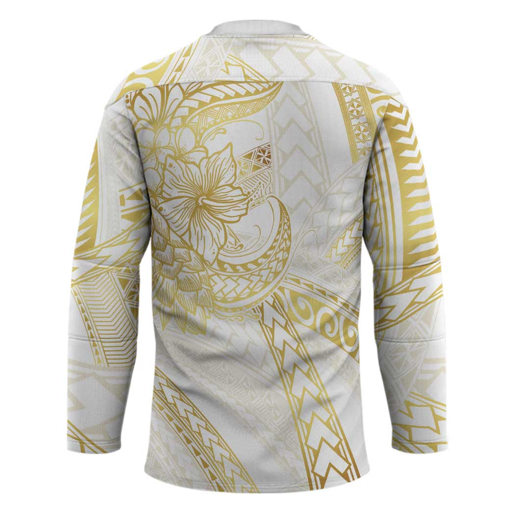 Samoa Lotu Tamaiti Gold Hockey Jersey Teuila Tatau - Polynesian Pride