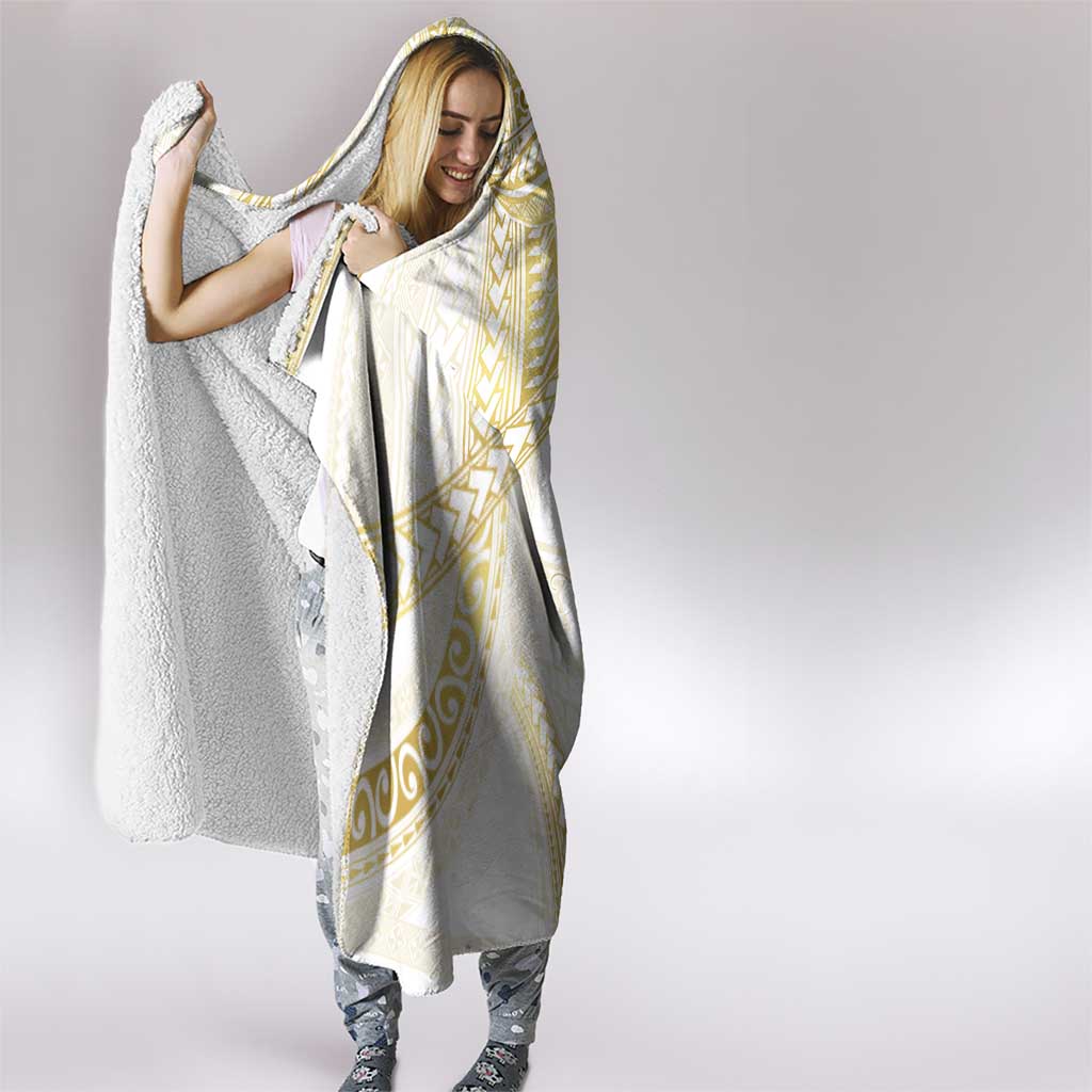Samoa Lotu Tamaiti Gold Hooded Blanket Teuila Tatau - Polynesian Pride