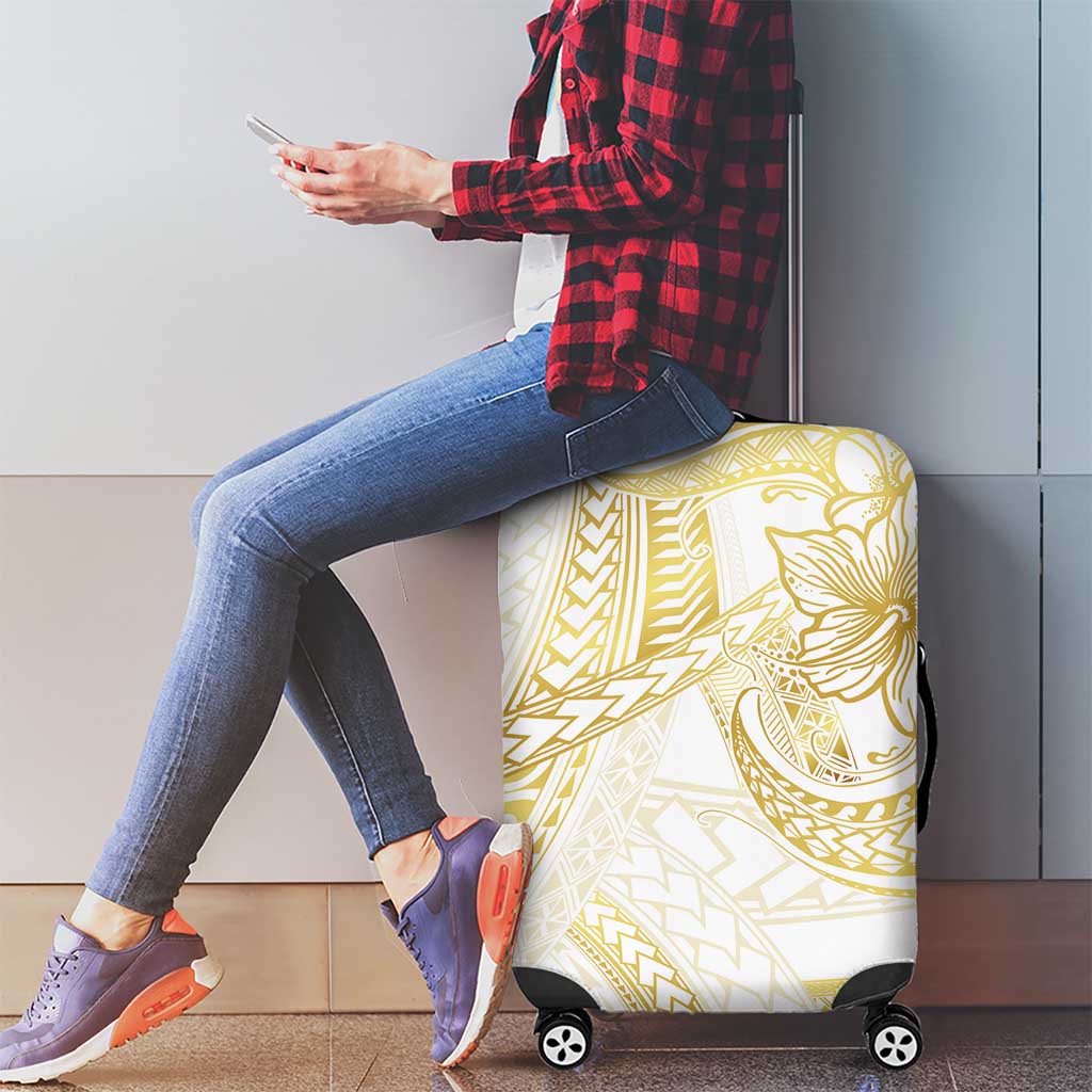 Samoa Lotu Tamaiti Gold Luggage Cover Teuila Tatau - Polynesian Pride