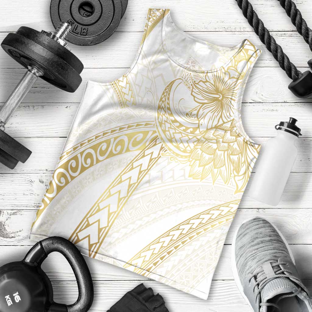 Samoa Lotu Tamaiti Gold Men Tank Top Teuila Tatau - Polynesian Pride