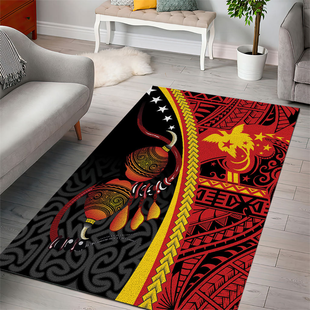 Papua New Guinea Independence Area Rug PNG Bagi and Lime Pot LT7 - Polynesian Pride