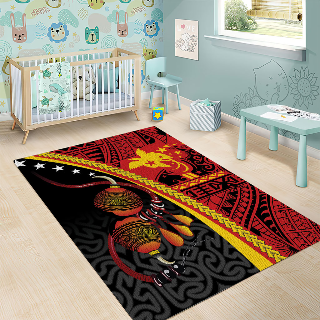 Papua New Guinea Independence Area Rug PNG Bagi and Lime Pot LT7 - Polynesian Pride