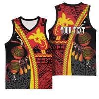 Papua New Guinea Independence Personalised Basketball Jersey PNG Bagi and Lime Pot LT7 - Polynesian Pride