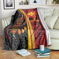 Papua New Guinea Independence Blanket PNG Bagi and Lime Pot LT7 Black - Polynesian Pride