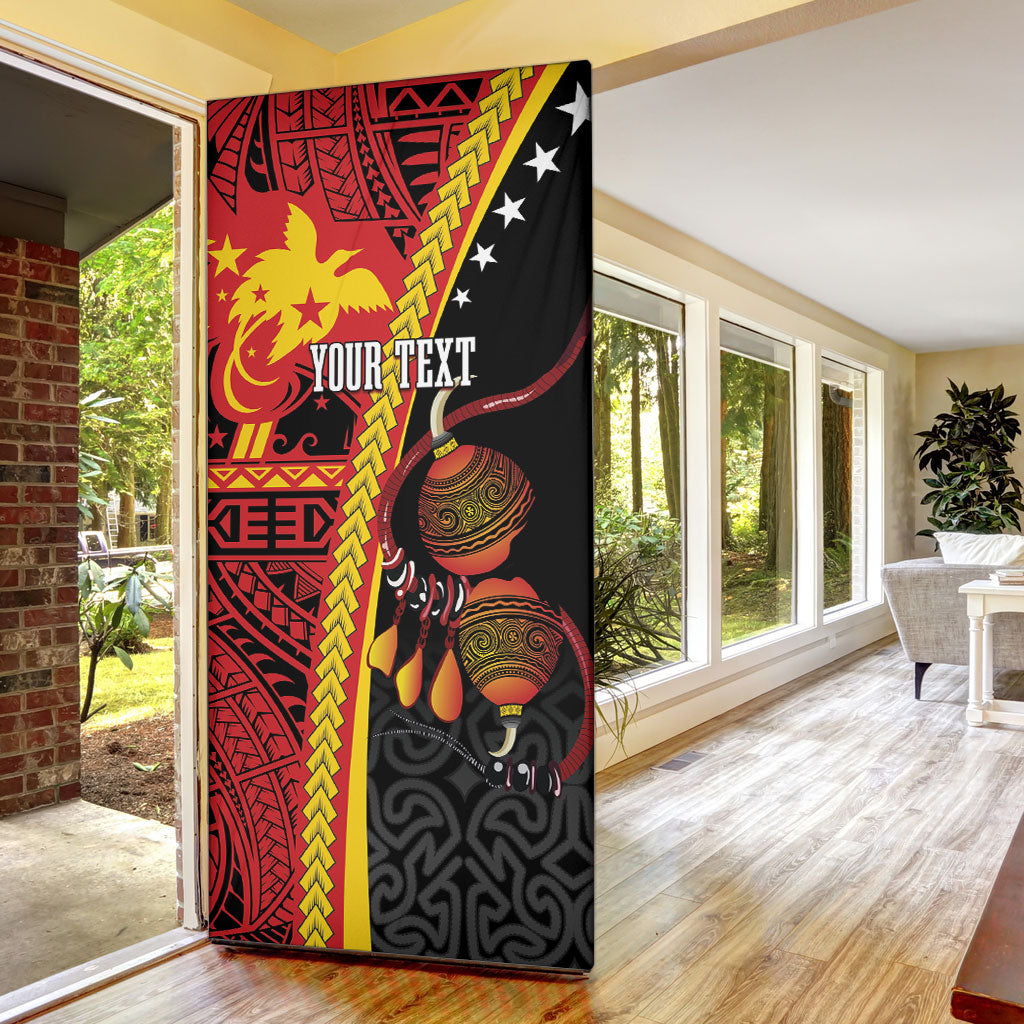 Papua New Guinea Independence Personalised Door Cover PNG Bagi and Lime Pot LT7 - Polynesian Pride
