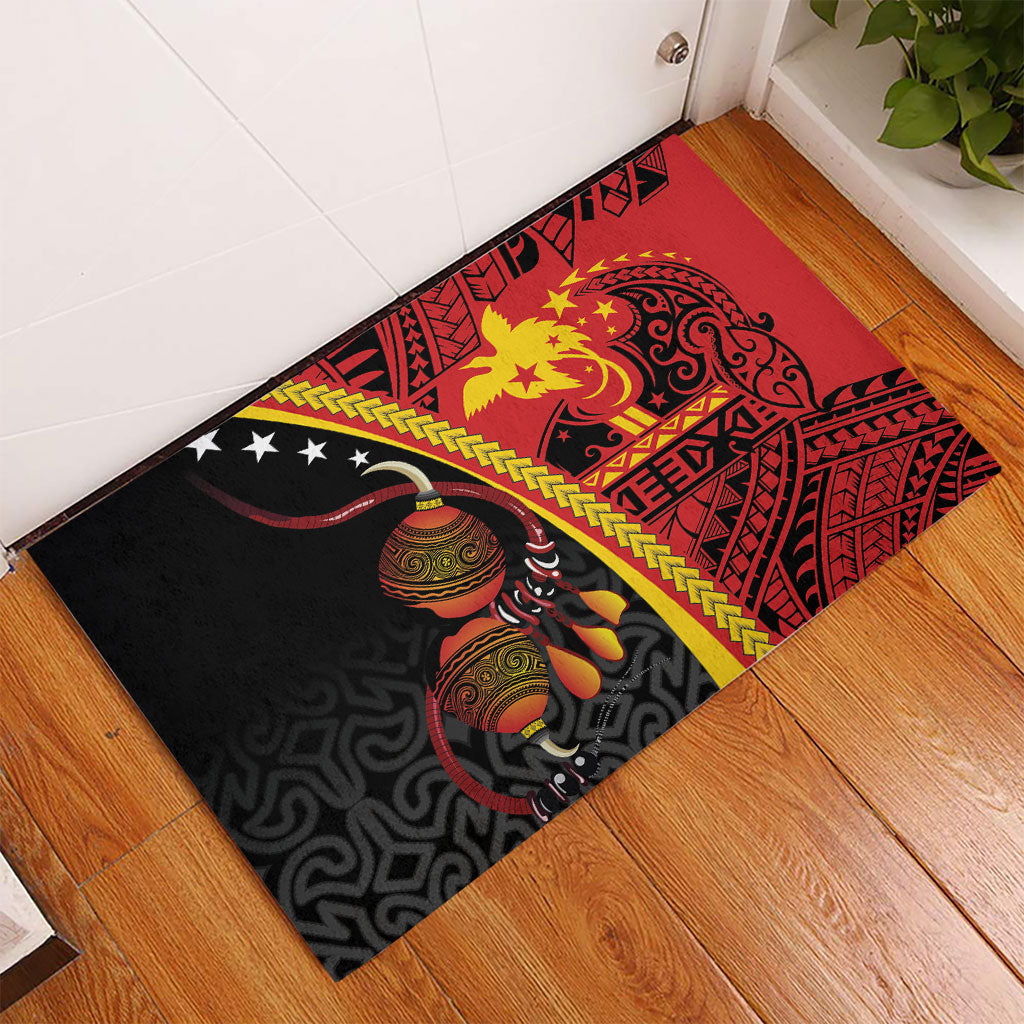 Papua New Guinea Independence Rubber Doormat PNG Bagi and Lime Pot LT7 - Polynesian Pride
