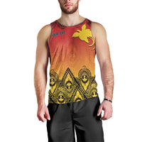 Papua New Guinea 1975 To The Future Personalised Men Tank Top Sepik Masks LT7 - Polynesian Pride