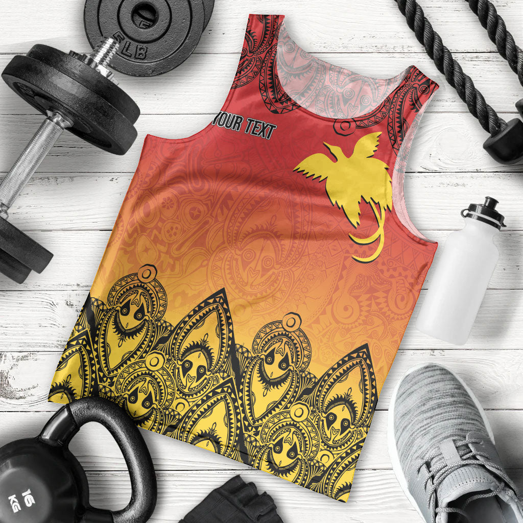 Papua New Guinea 1975 To The Future Personalised Men Tank Top Sepik Masks LT7 - Polynesian Pride