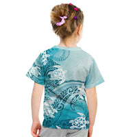 Polynesia Turtle Kid T Shirt Watercolor Abstract Style