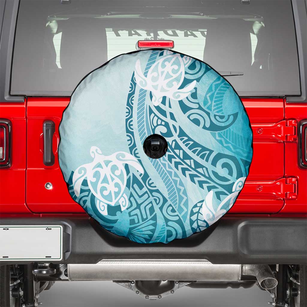 Polynesia Turtle Spare Tire Cover Watercolor Abstract Style LT7 - Polynesian Pride