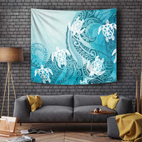 Polynesia Turtle Tapestry Watercolor Abstract Style