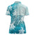 Polynesia Turtle Women Polo Shirt Watercolor Abstract Style