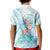 Sea Blue Polynesian Jellyfish Kid Polo Shirt Watercolor Glows - Polynesian Pride