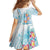 Sea Blue Polynesian Jellyfish Kid Short Sleeve Dress Watercolor Glows - Polynesian Pride