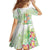 Summer Green Polynesian Jellyfish Family Matching Off The Shoulder Long Sleeve Dress and Hawaiian Shirt Watercolor Glows - Polynesian Pride