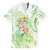Summer Green Polynesian Jellyfish Family Matching Off Shoulder Maxi Dress and Hawaiian Shirt Watercolor Glows - Polynesian Pride