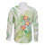 Summer Green Polynesian Jellyfish Family Matching Off Shoulder Maxi Dress and Hawaiian Shirt Watercolor Glows - Polynesian Pride