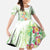 Summer Green Polynesian Jellyfish Family Matching Tank Maxi Dress and Hawaiian Shirt Watercolor Glows - Polynesian Pride