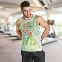 Summer Green Polynesian Jellyfish Men Tank Top Watercolor Glows - Polynesian Pride