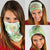 Summer Green Polynesian Jellyfish Neck Gaiter Watercolor Glows - Polynesian Pride