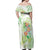 Summer Green Polynesian Jellyfish Off Shoulder Maxi Dress Watercolor Glows - Polynesian Pride