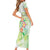 Summer Green Polynesian Jellyfish Short Sleeve Bodycon Dress Watercolor Glows - Polynesian Pride