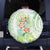Summer Green Polynesian Jellyfish Spare Tire Cover Watercolor Glows - Polynesian Pride
