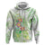 Summer Green Polynesian Jellyfish Zip Hoodie Watercolor Glows - Polynesian Pride