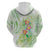 Summer Green Polynesian Jellyfish Zip Hoodie Watercolor Glows - Polynesian Pride