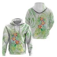 Summer Green Polynesian Jellyfish Zip Hoodie Watercolor Glows LT7 - Polynesian Pride