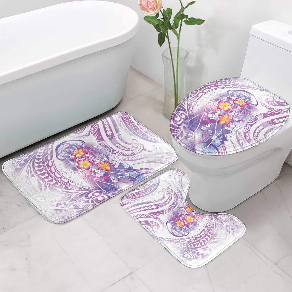 Lavender Polynesian Jellyfish Bathroom Set Watercolor Glows LT7 - Polynesian Pride