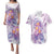 Lavender Polynesian Jellyfish Couples Matching Puletasi and Hawaiian Shirt Watercolor Glows - Polynesian Pride
