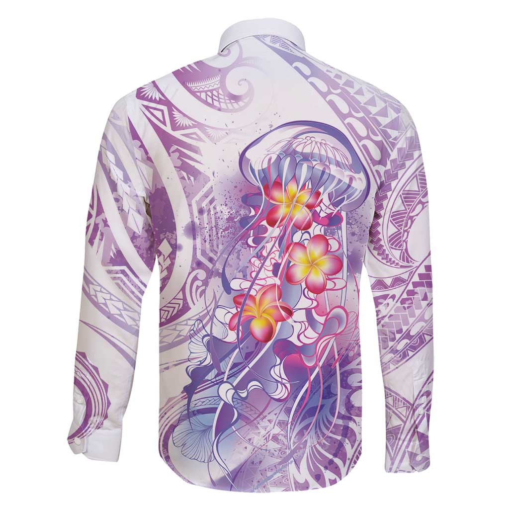 Lavender Polynesian Jellyfish Family Matching Tank Maxi Dress and Hawaiian Shirt Watercolor Glows LT7 - Polynesian Pride