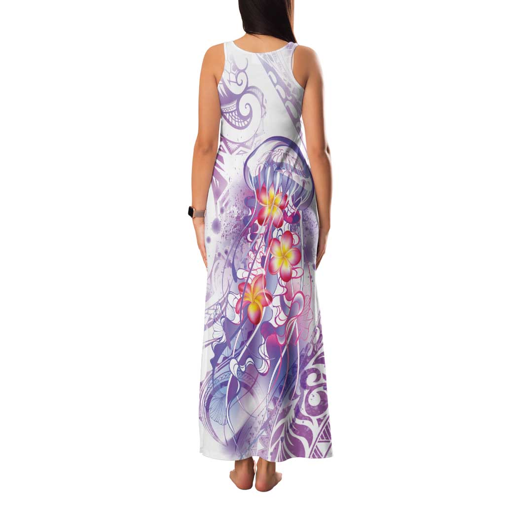 Lavender Polynesian Jellyfish Family Matching Tank Maxi Dress and Hawaiian Shirt Watercolor Glows LT7 - Polynesian Pride