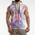 Lavender Polynesian Jellyfish Sleeveless Zip Hoodie Watercolor Glows - Polynesian Pride