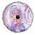 Lavender Polynesian Jellyfish Spare Tire Cover Watercolor Glows - Polynesian Pride