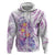 Lavender Polynesian Jellyfish Zip Hoodie Watercolor Glows - Polynesian Pride