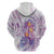 Lavender Polynesian Jellyfish Zip Hoodie Watercolor Glows - Polynesian Pride