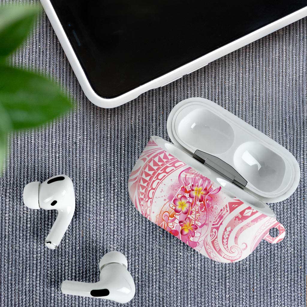 Rose Pink Polynesian Jellyfish AirPods Case Watercolor Glows - Polynesian Pride