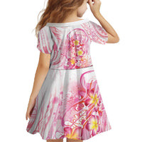 Rose Pink Polynesian Jellyfish Family Matching Off The Shoulder Long Sleeve Dress and Hawaiian Shirt Watercolor Glows LT7 - Polynesian Pride