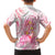 Rose Pink Polynesian Jellyfish Hawaiian Shirt Watercolor Glows - Polynesian Pride