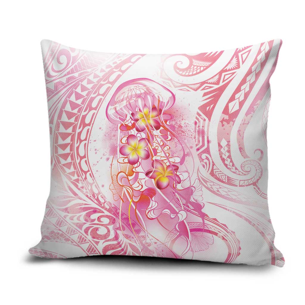 Rose Pink Polynesian Jellyfish Pillow Cover Watercolor Glows LT7 Rose Pink - Polynesian Pride