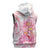 Rose Pink Polynesian Jellyfish Sleeveless Zip Hoodie Watercolor Glows - Polynesian Pride