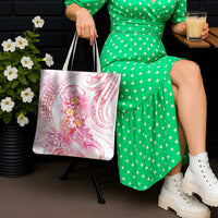 Rose Pink Polynesian Jellyfish Tote Bag Watercolor Glows - Polynesian Pride